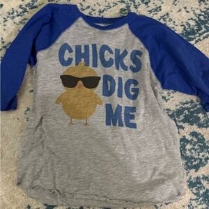Etsy chicks dig me size 5T baseball tee